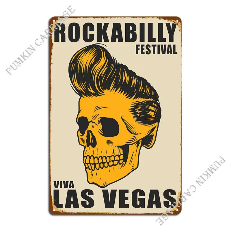 

Rockabilly Festival Metal Sign Pub Mural Garage Design Cinema Tin Sign Poster