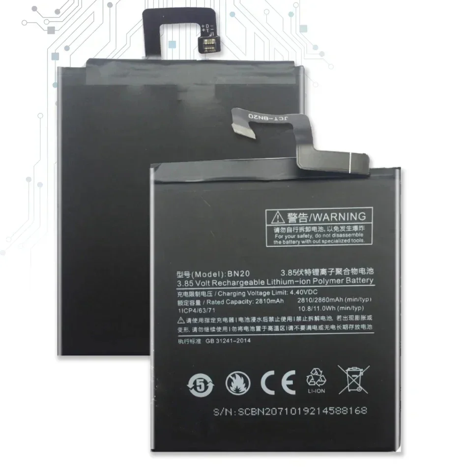 Аккумулятор BN20 2810 мАч для Xiaomi 5C M5C высококачественные сменные аккумуляторы