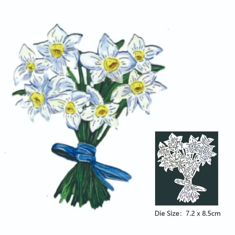 

flowers bouquet metal cutting layering die scrapbooking die photo album decoration diy card craft 2022 new