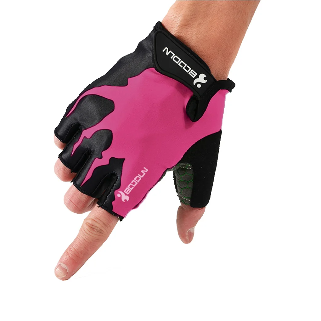

BOODUN Нескользящие дышащие перчатки с открытыми пальцами для спорта на открытом воздухе велосипед Велоспорт фитнес тренажерный зал