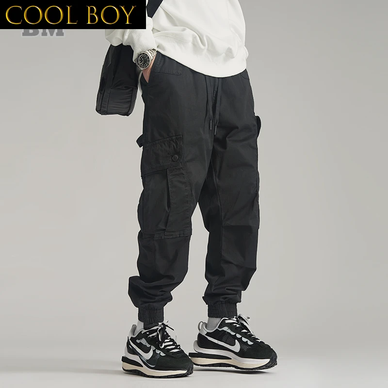 J BOYS Boutique Japanese Streetwear High Quality Cargo Pants Men Clothing Multi-Pocket Korean Style Loose Casual Jogging Harajuk
