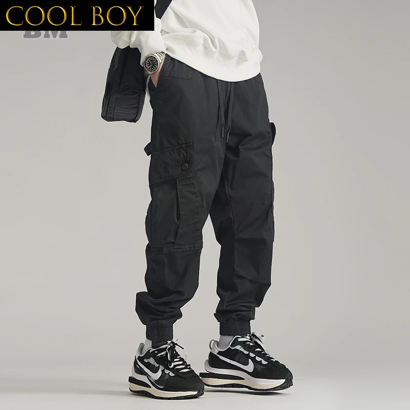 

J BOYS Boutique Japanese Streetwear High Quality Cargo Pants Men Clothing Multi-Pocket Korean Style Loose Casual Jogging Harajuk