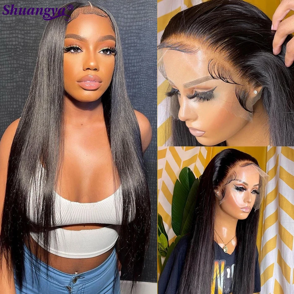 

Straight Hair Lace Front Wigs Human Hair For Black Women 13x4 Transparent Lace Front Wig HD Straight Human Hair Lace Closure Wig