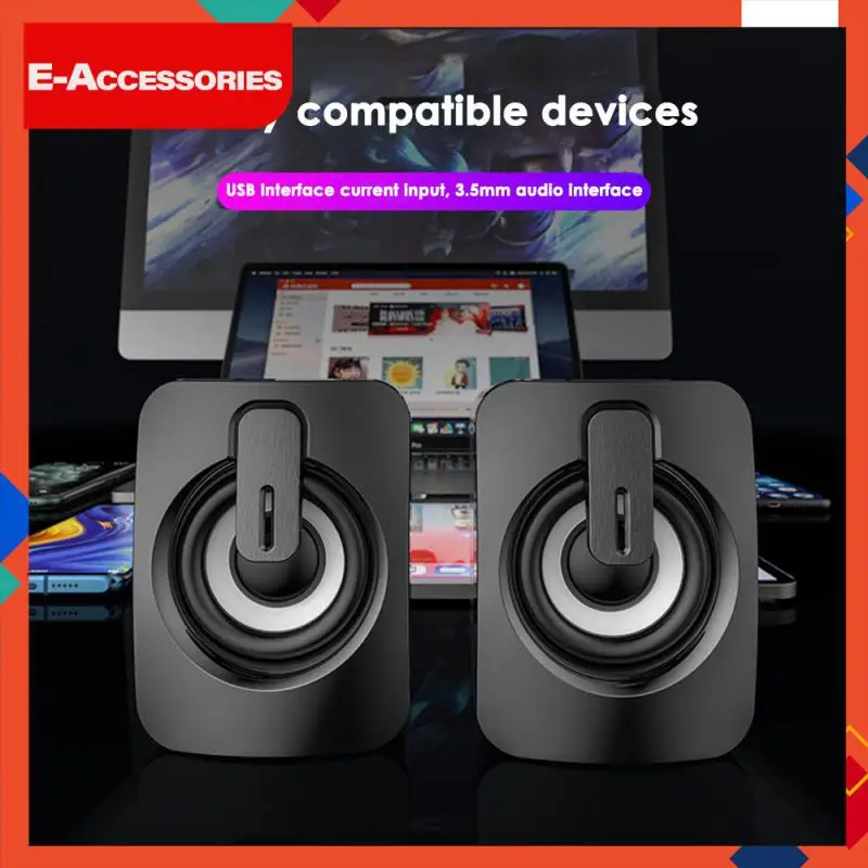 

Universal Mini Speaker Portable Usb Subwoofer Multimedia Pc Sound Box For Desktop Computer Wired Small Speaker Hifi Stereo