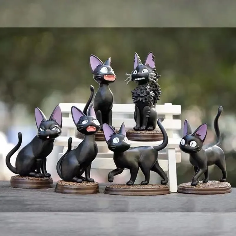 

Anime Kiki's Delivery Service Figure Jiji Black Cat Toys Kawaii Doll Peripherals Action Figures Ornaments Toys Gifts for Kids