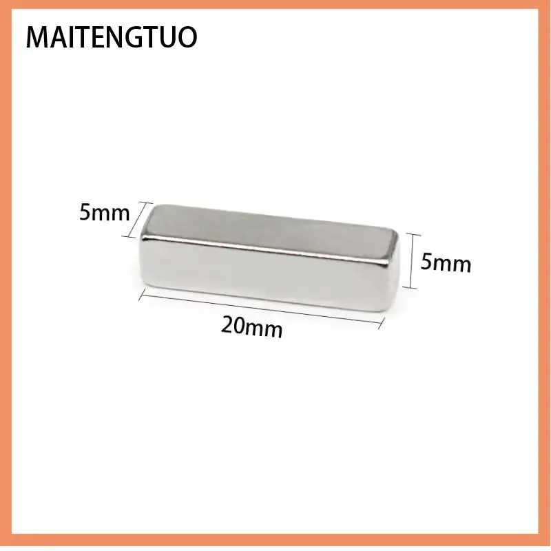

5/10/20/30/50/100PCS 20x5x5 Block Powerful Strong Magnetic Magnets N35 Neodymium Magnet Sheet 20x5x5mm Permanent Magnet 20*5*5
