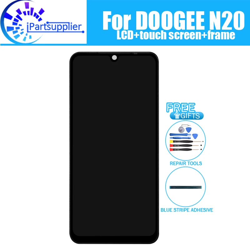 ЖК-дисплей + сенсорный экран + рамка DOOGEE N20 в сборе, 100% оригинальная стеклянная панель ЖК-дигитайзера Для DOOGEE N20 + инструменты.