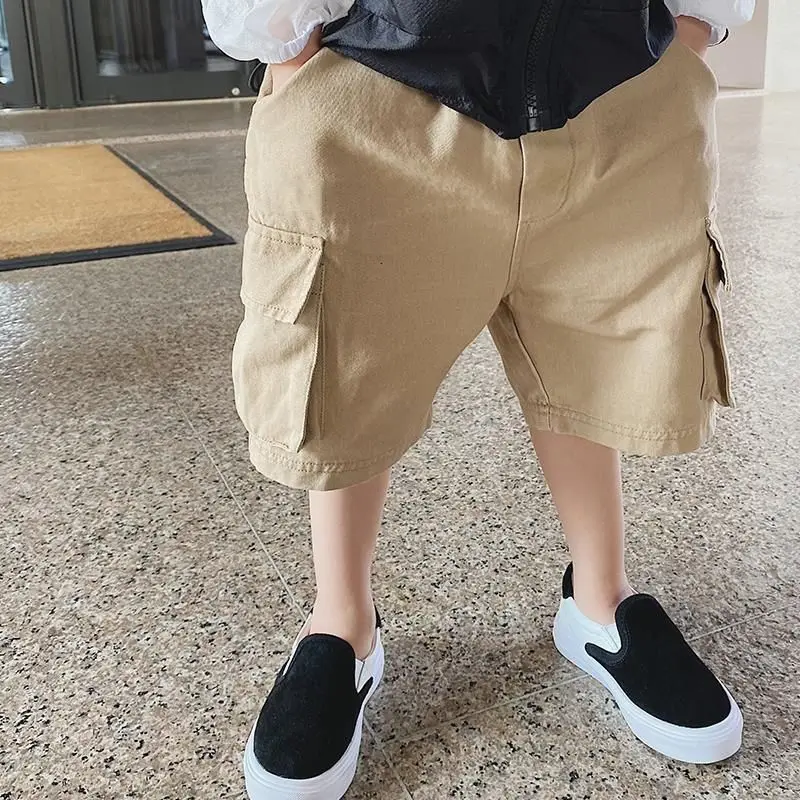 

Children Shorts Football Kids Sports Short Sweatpants Leisure Streetwear Clothes For Boys Knee Length Pants Shorts 4-9Y