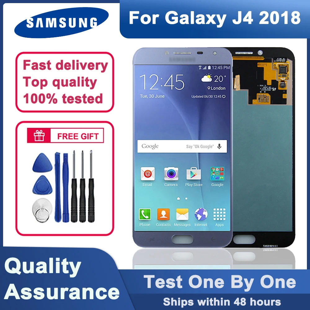 

ЖК-дисплей 5,5 "для Samsung Galaxy J4 2018 J400 J400F J400G/DS, сенсорный ЖК-экран с дигитайзером в сборе для Galaxy J4 2018