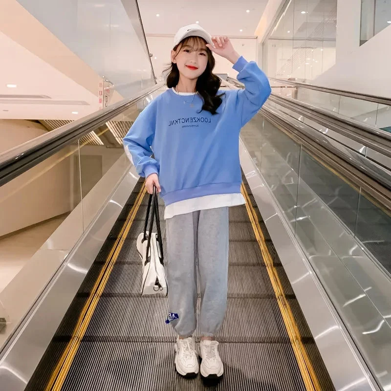 

Girls Suit Sweatshirts +Pants Cotton 2Pcs/Sets 2022 Cheap Spring Summer Outfits Sports Sets Kid Tracksuit Children Clothing