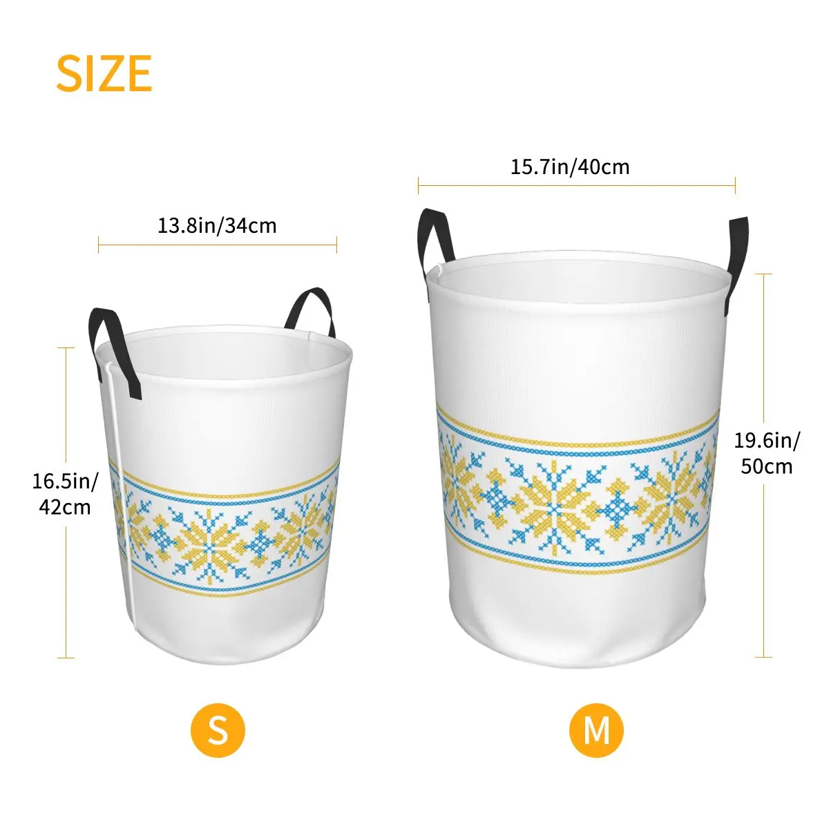 Изготовленная на заказ украинская традиционная корзина для белья с вышивкой