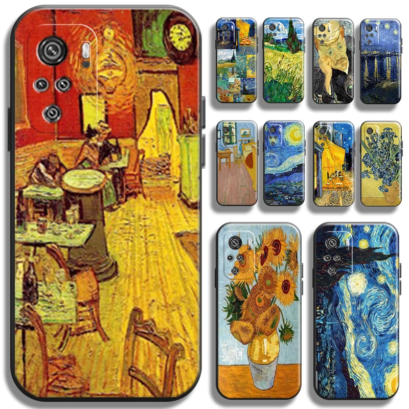 

Retro Van Gogh Oil Painting Phone Case For Xiaomi Redmi Note 11 11S 11T 10 10S 9 9S Pro 5G Redmi 10 9 9A 9T 9C Coque Carcasa