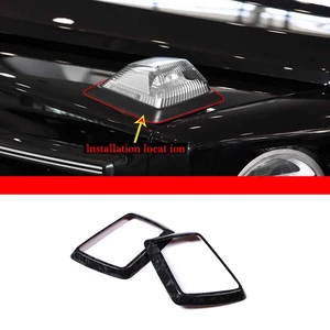 For 2019-20 Mercedes-Benz G-Class W463 real carbon fiber forged pattern car hood turn signal decorative frame sticker auto parts
