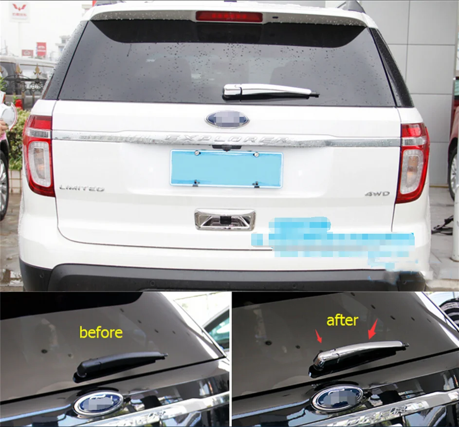 

For Ford Escape / Kuga 2013 - 2019 Accessories Rear Windshield Window Windscreen Rain Wiper Plate Frame Cover Trim