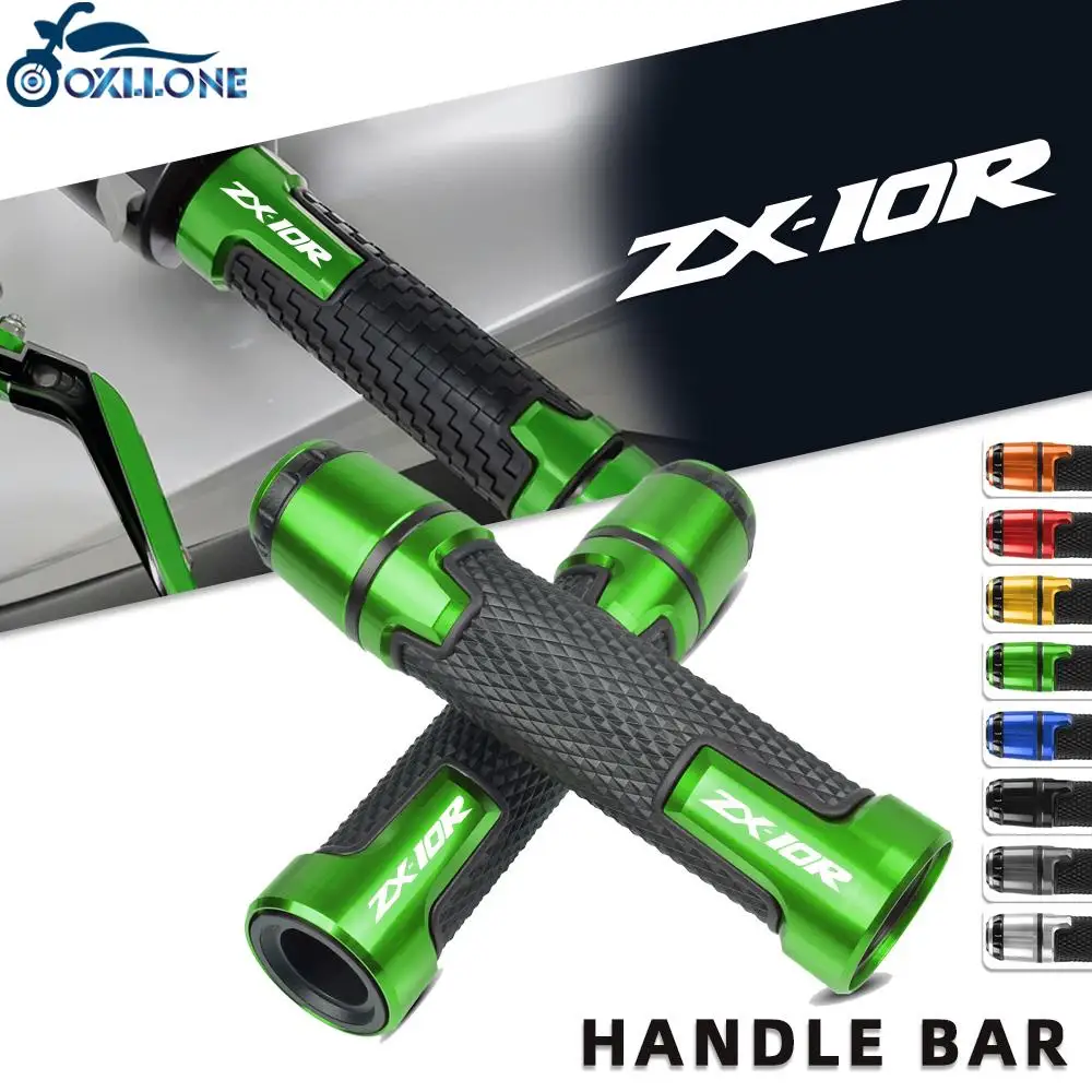 

Motorcycle CNC Aluminum Handlebar Grips Hand Grips Ends 7/8" 22mm FOR KAWASAKI ZX10 R ZX10R 2004-2015 ZX12R ZX12 R 2000-2005