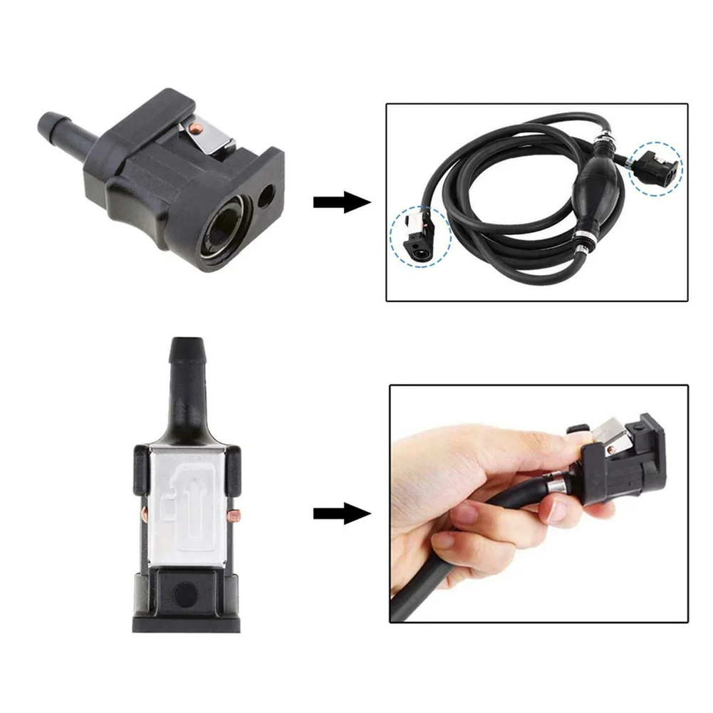 

Male&Female Fuel Line Connector Fit For Outboard Motor Engine 6mm 1/4 ‘’ Male Fuel Line Connector