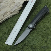 new high hardness d2 steel knife carbon fiber handle outdoor folding knife camping portable self defense pocket knife wholesale