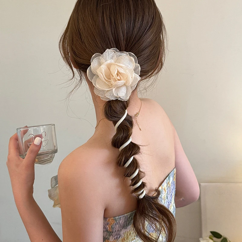 Супер волшебный цветок телефонный шнур повязка для волос девочек