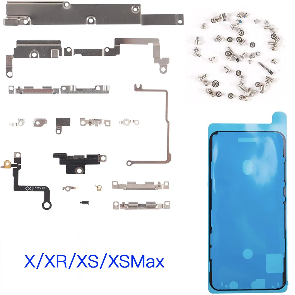 Внутренняя металлическая пластина крышка детали для iPhone X кронштейн держатель Inlcude полный комплект винтов с водонепроницаемой лентой Замена Внутренняя металлическая пластина крышка детали для iPhone X кронштейн держатель Inlcude полный комплект винтов с водонепроницаемой лентой Замена