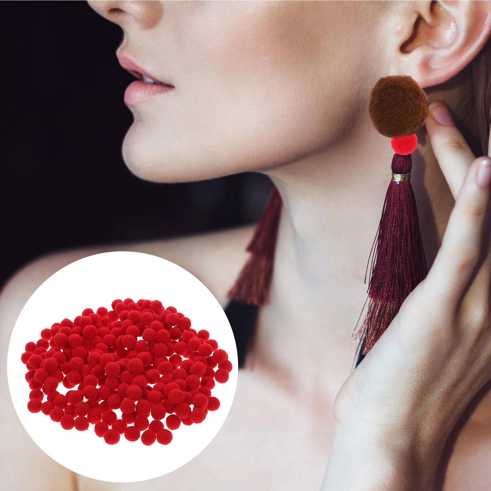 250 шт. декоративные шарики материалы для шитья костюмов одежда помпоны плюшевая