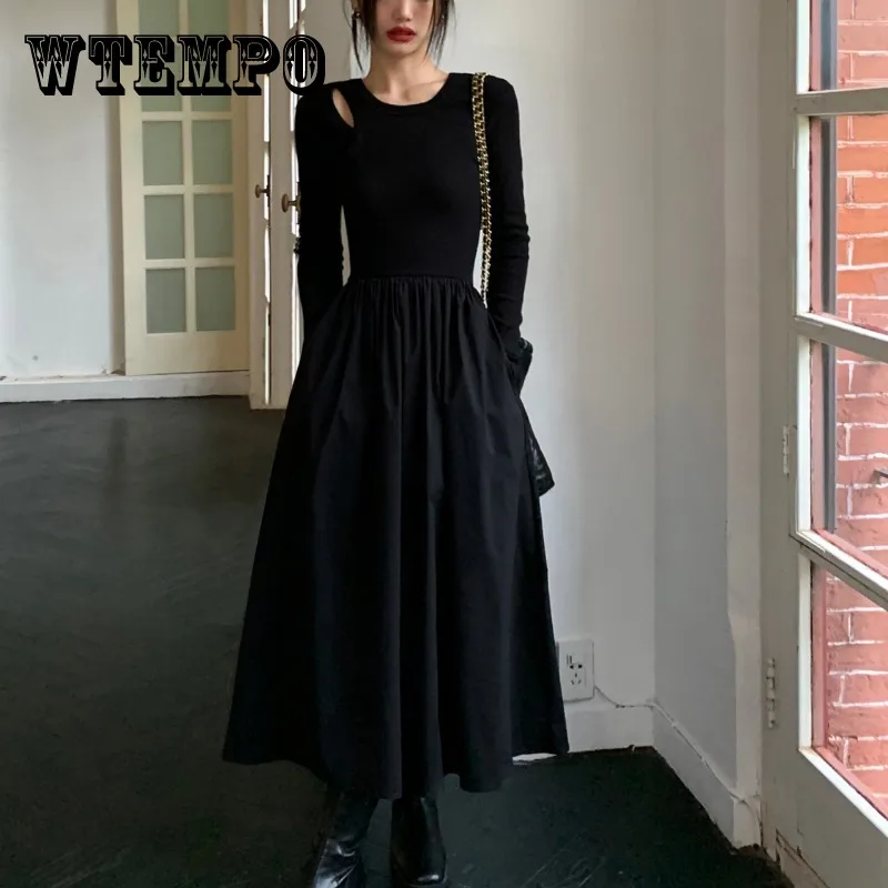 

Женское трикотажное платье с длинными рукавами и карманами, облегающее платье средней длины в повседневном стиле, осень 2023