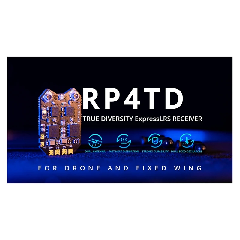 Для Radiomaster RP4TD Expresslrs 2 4 ГГц наноприемник со встроенным WIFI TCXO (RP4TD FCC) запасные части