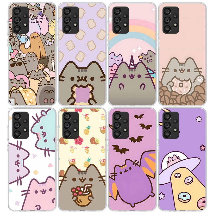 Чехол для телефона с рисунком P-Pusheen Cat Samsung Galaxy A16 A15 A14 A13 A56 A55 A54 A53 A36 A35 A34 A33 A26 A25 A24 A23