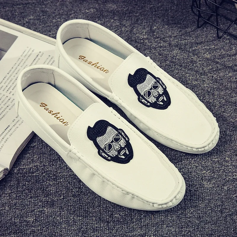 

Men Loafers Spring Summer Trend Leather Casual Shoes Lightweight Mustache Man Driving Shoes