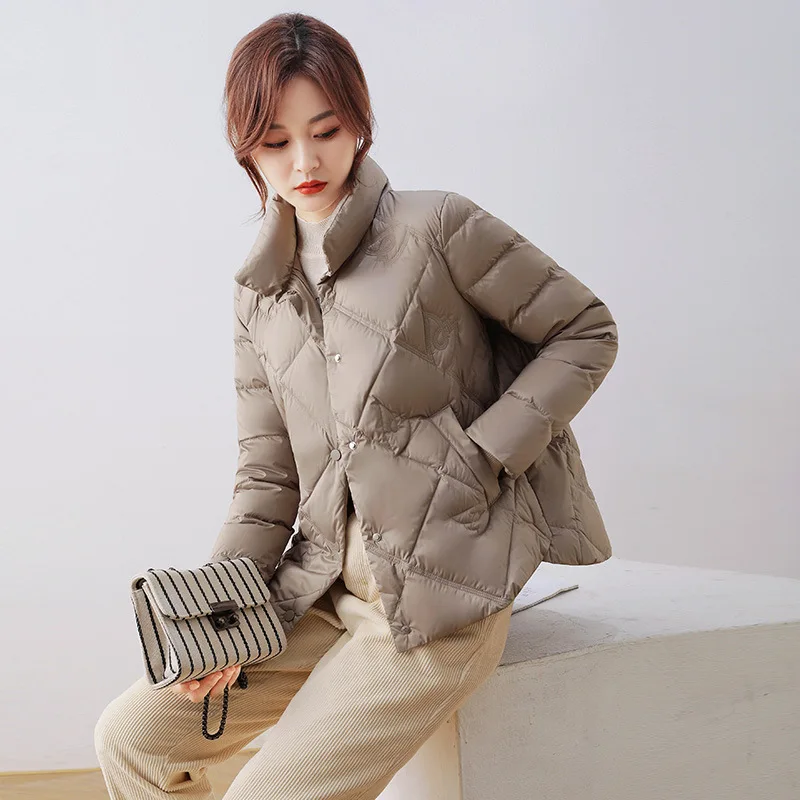 Down Jacket Women Lightweight New Style Autumn and Winter 2022 Thin Coat