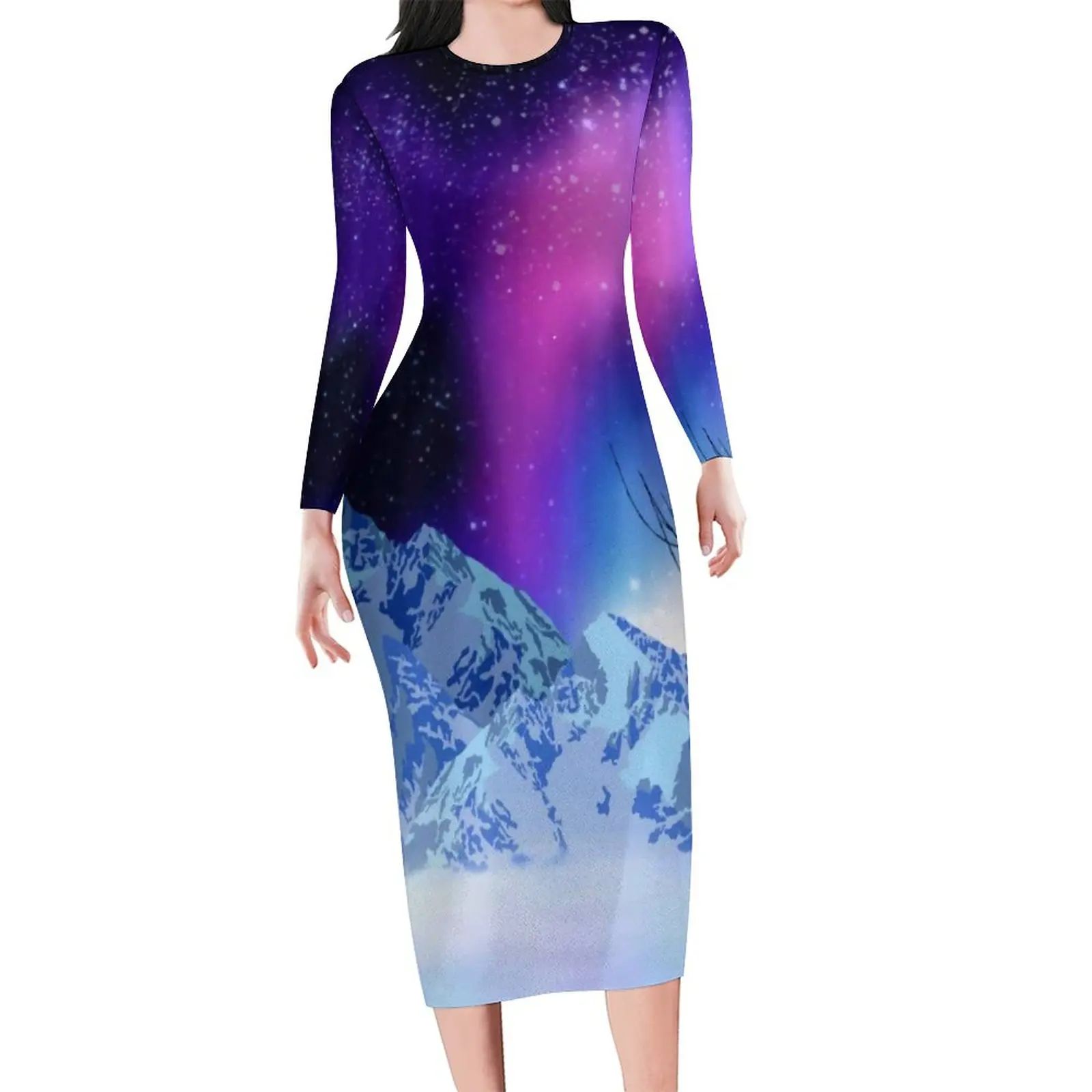 

Женское платье с длинным рукавом, зимнее облегающее платье в стиле ретро