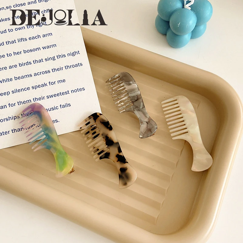 

Новинка 2022, расческа, заколки для волос, женские челки, заколка для волос с леопардовым рисунком, аксессуары для укладки волос