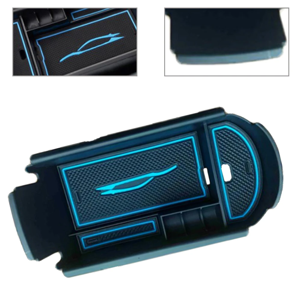 

Center Armrest Storage Box Black / Blue For Toyota CHR 2017 Car Storage Armrest Center Armrest Storage Box
