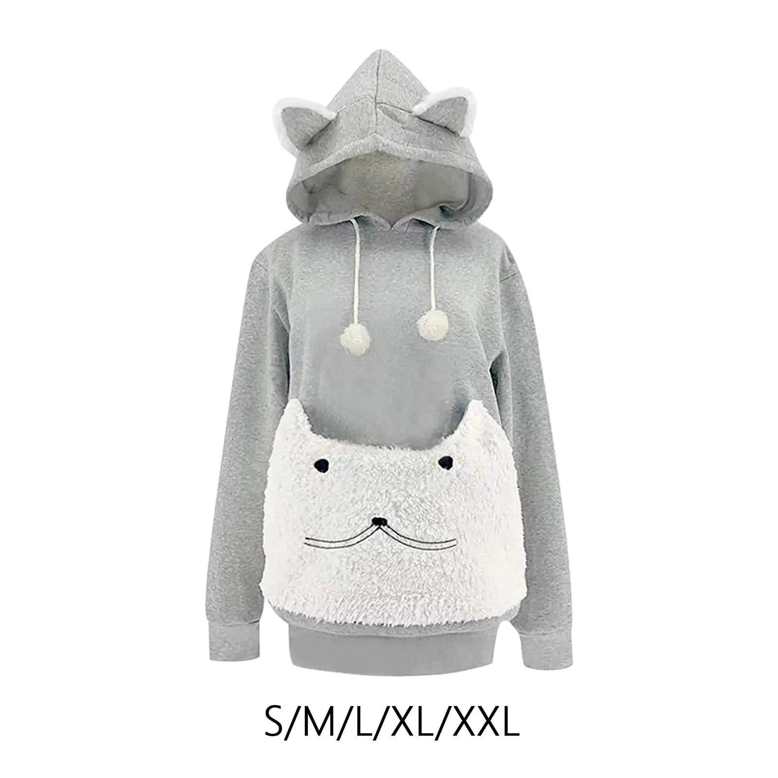 Pet Hoodies Sweatshirt Cartoon Big Pouch Pullover Long Sleev