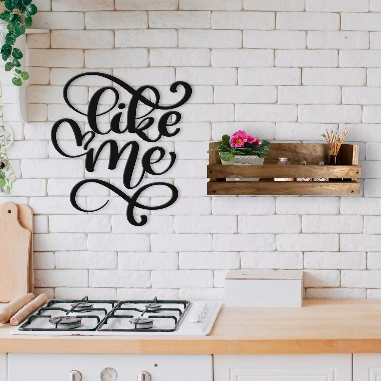 

BK домашний декоративный стеллаж из натурального дерева и стена Like Me