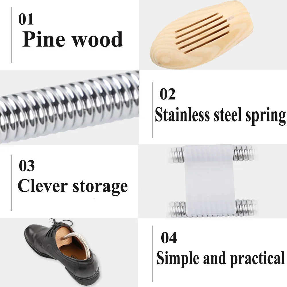 CORRECTION Shoe Tree Wood Shoes Stretcher, Wooden Adjustable Man Women Flats Pumps Boot Shaper Rack Expander Trees Shaper S/L