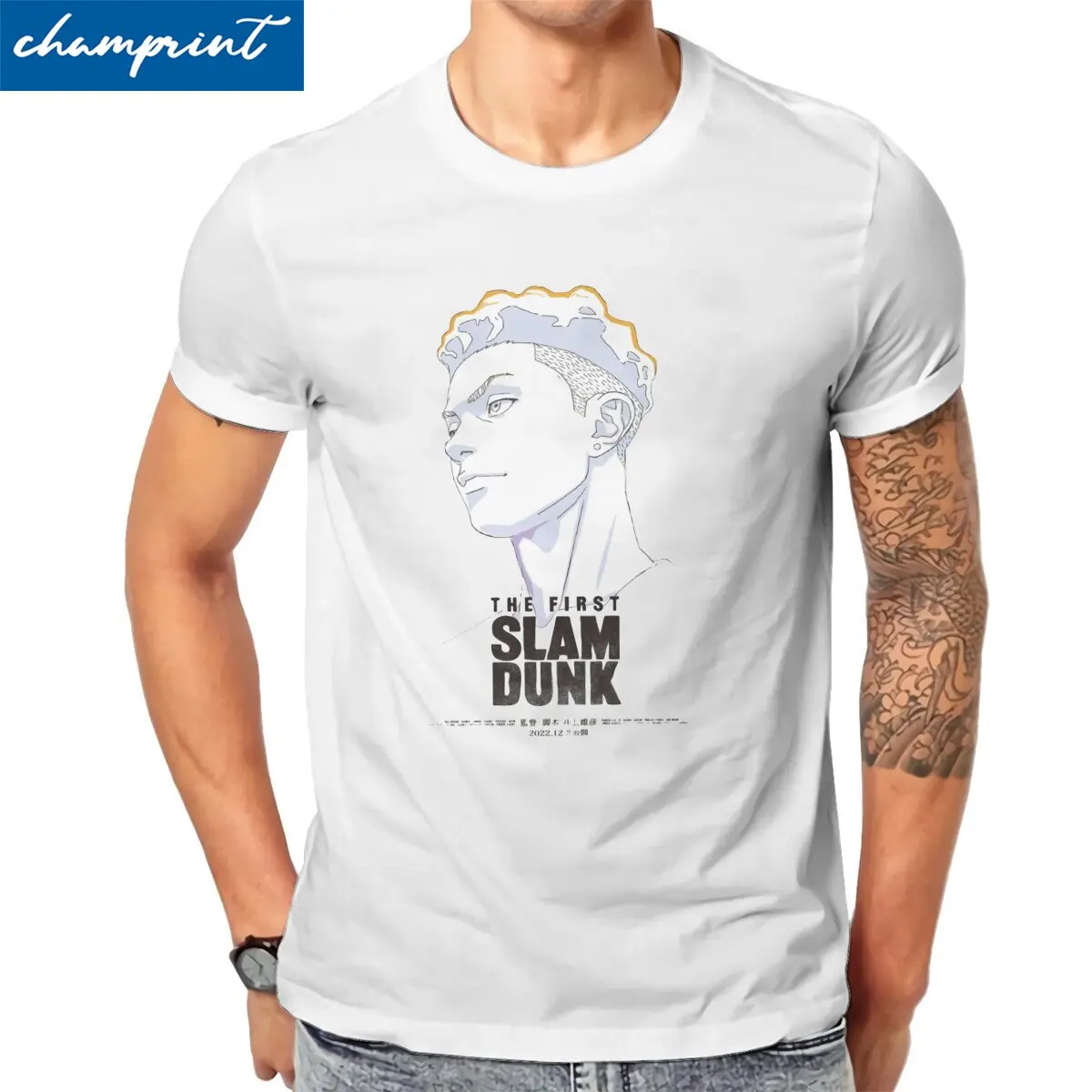 

The First Movie Slam Dunk Men T Shirts Sports Fashion Tees Short Sleeve Round Collar T-Shirts 100% Cotton 4XL 5XL Tops