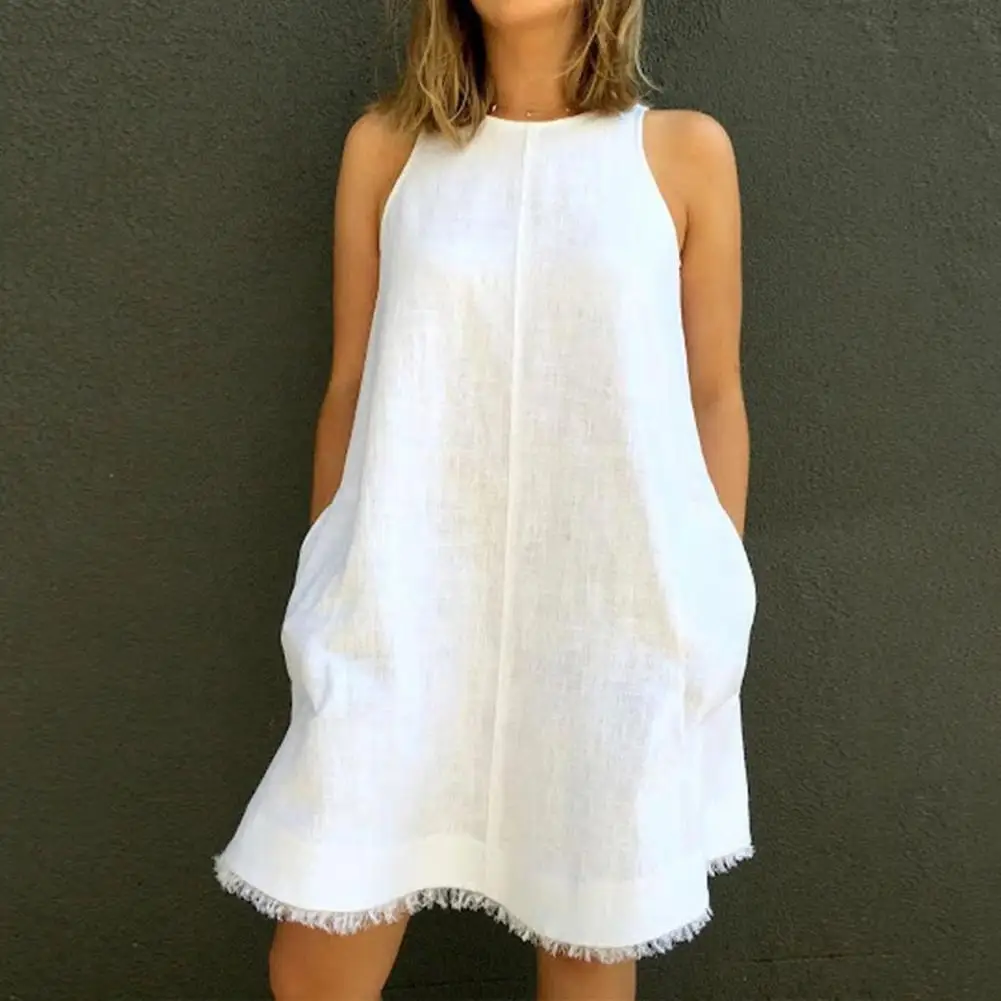 

Women Mini Dress Sweet Casual Women Mini Dress Loose Summer Dress Breathable Lady Mini Dress Women Clothes