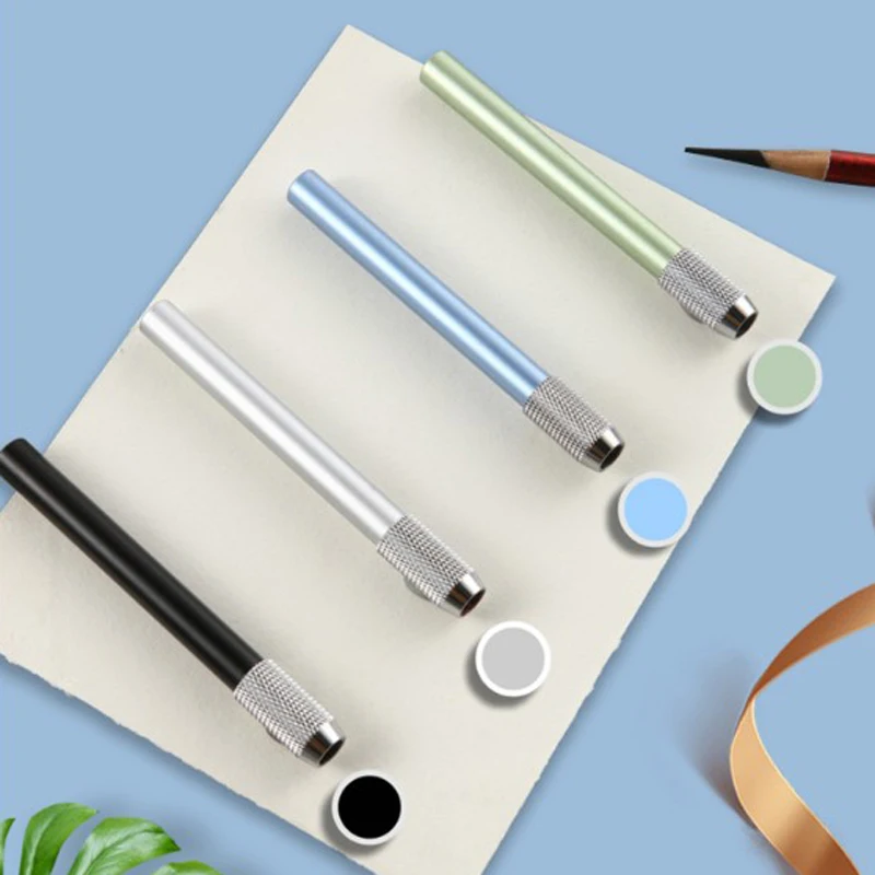 Цветной металлический удлинитель для карандашей 7 шт. защита инструмент письма