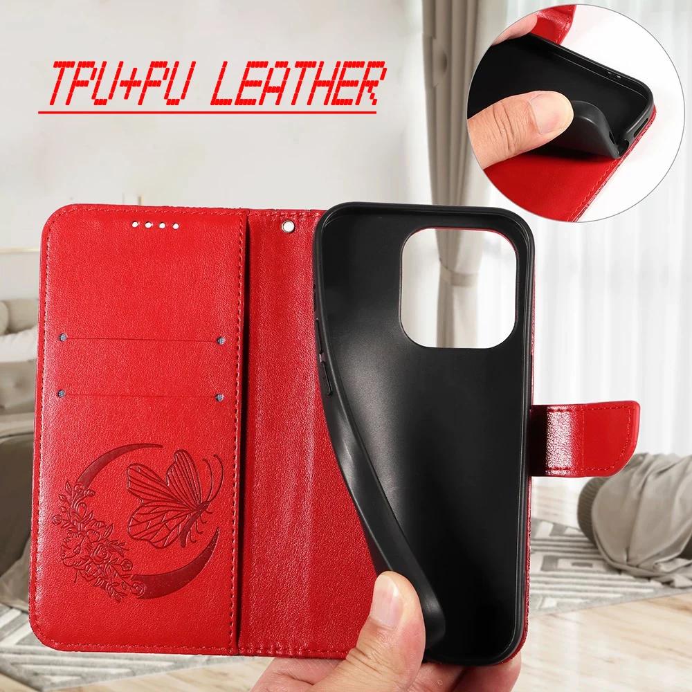 Кожаный чехол через плечо для iPhone 16 15 14 13 12 11 Pro Max Plus магнитный флип-кошелек с