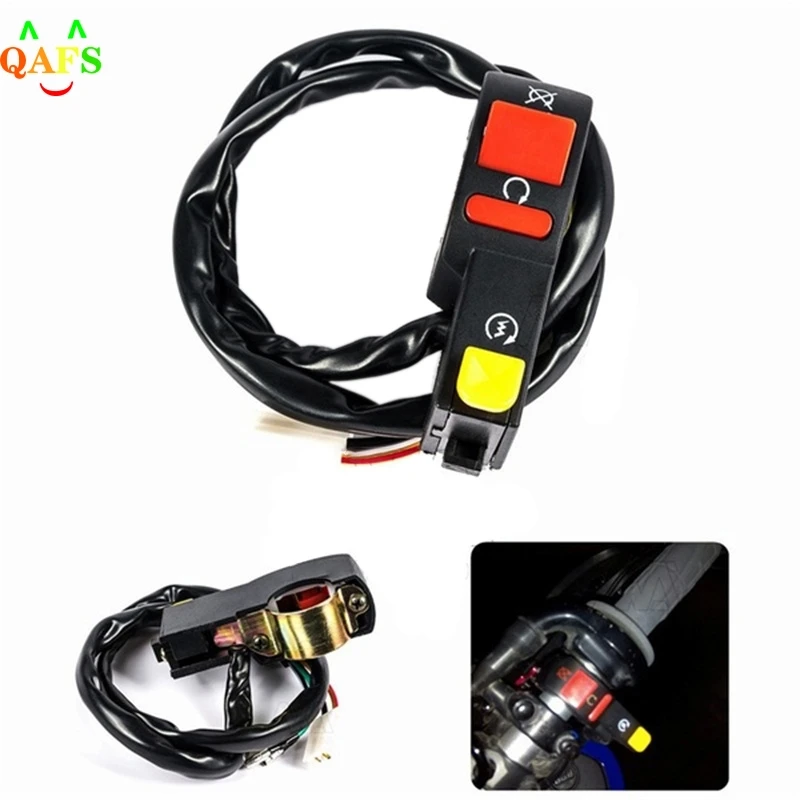 

1pc Motorcycle Electric Start Stop On Off Button Kill Switch For Motorcycle Dirt ATV Quad Bike fit 7/8" handlebars