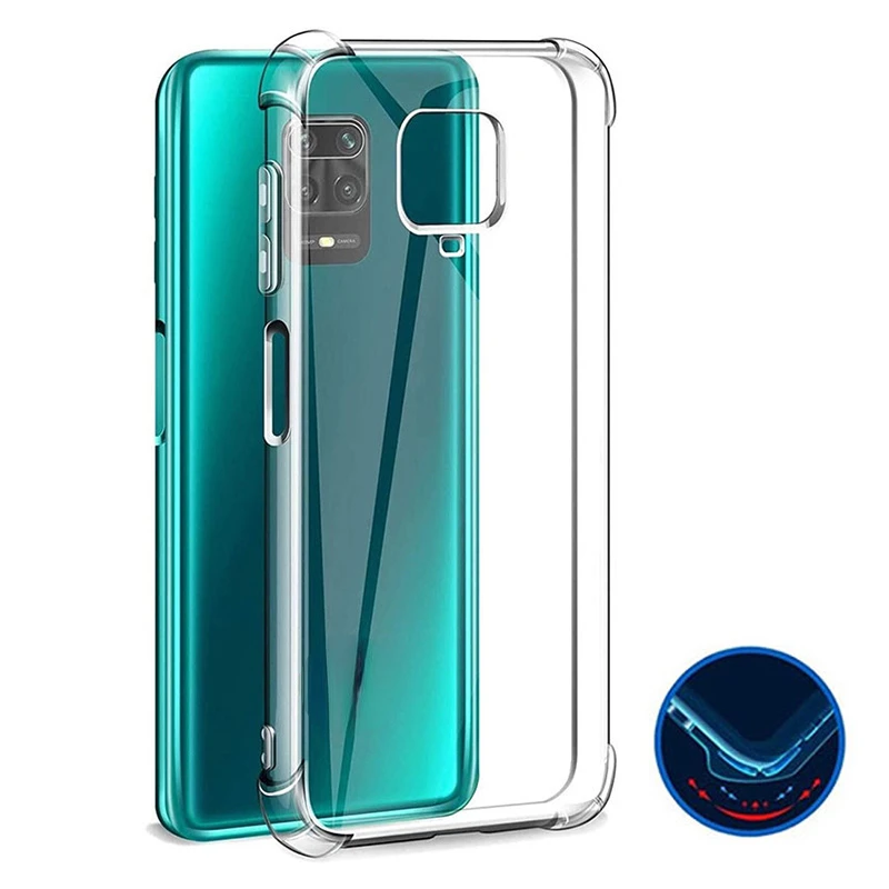 

Shockproof Silicone Case On For Xiaomi Redmi Note 9 8 7 6 Pro Max 8A 9S Transparent Case For Xiaomi 8 9 Lite CC9 Pro mi 9t Cover