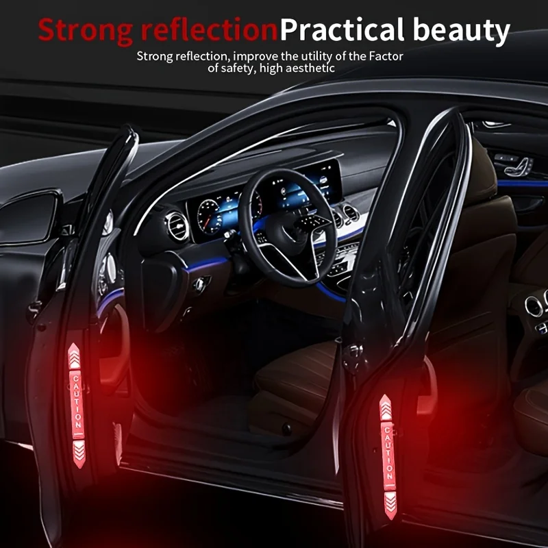 4 шт./набор светоотражающие наклейки для автомобиля