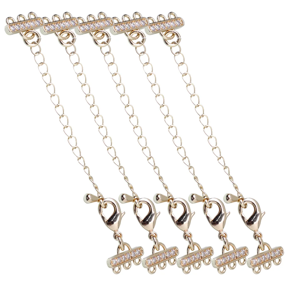 

5Pcs Necklace Bracelet Extender Chains DIY Bracelet Jewelry Extension Chains Extender Chain