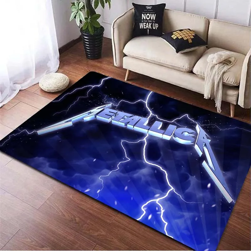 

M-Metallica Rock Band Area Rugs Large Carpet for Living Room Bedroom Indoor Home Decoration Rug Floor Mat Soft Anti-slip Carpets