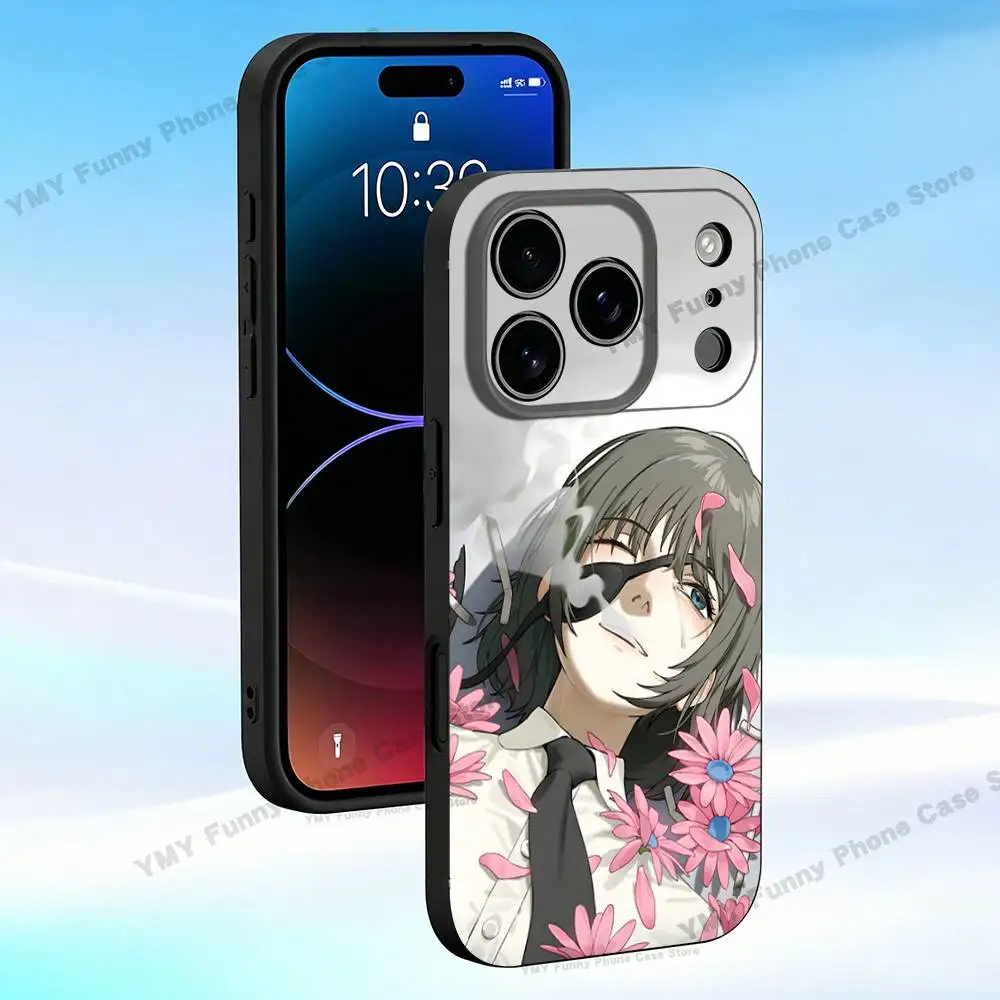 Фото Чехол для телефона Himeno C-Chainsaw M-Man, черный, совместимый с iPhone 17, 16, 15, 14, 13, 12, 11 Pro Max Plus XS XR №5