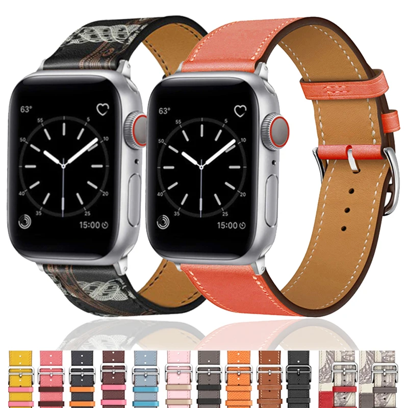 

Leather Bracelets for Apple Watch Band Series Ultra SE 8 7 6 5 4 3 49mm 45mm 41mm 44mm correa Strap iWatch Bands 40mm 42mm 38mm