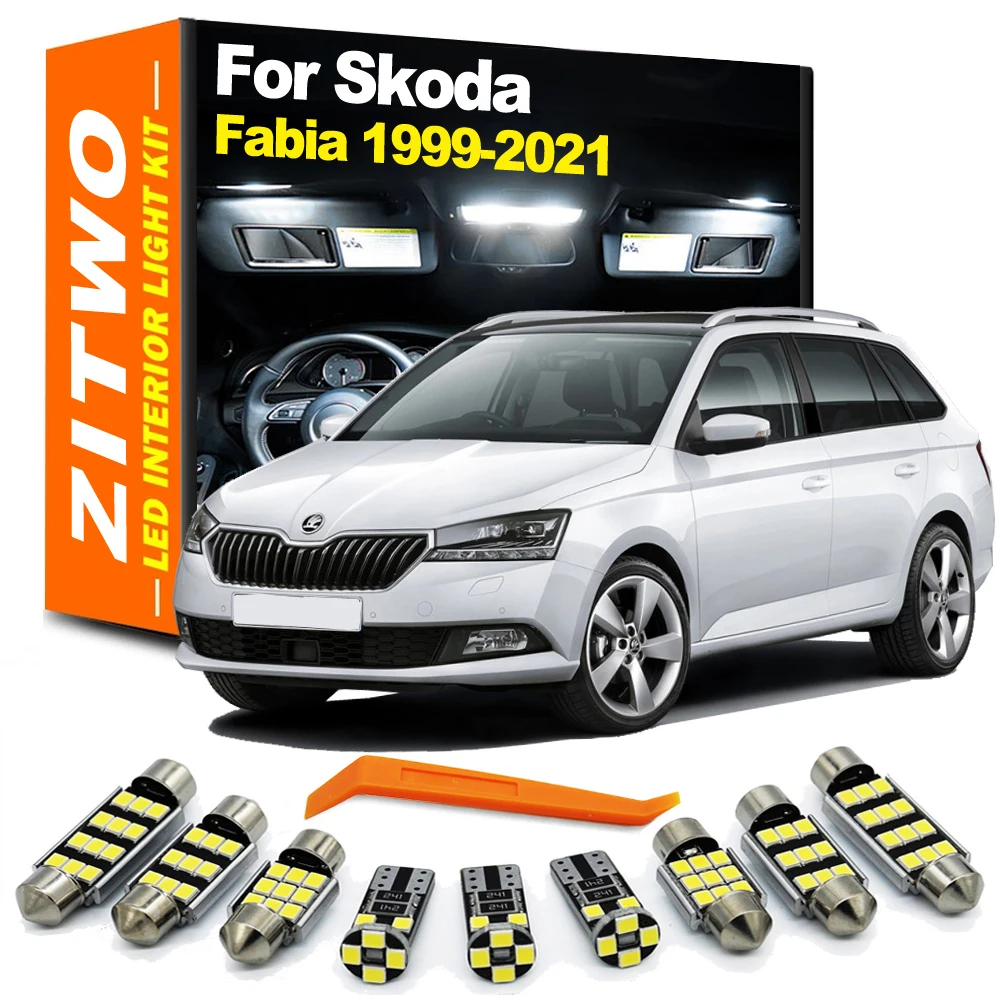 

Комплект светодиодного освещения для салона автомобиля для Skoda Fabia MK1 MK2 MK3 I II III 6Y 6Y2 6Y3 6Y5 5J 542 545 NJ NJ3 NJ5 Hatchback Combi 1999-2021