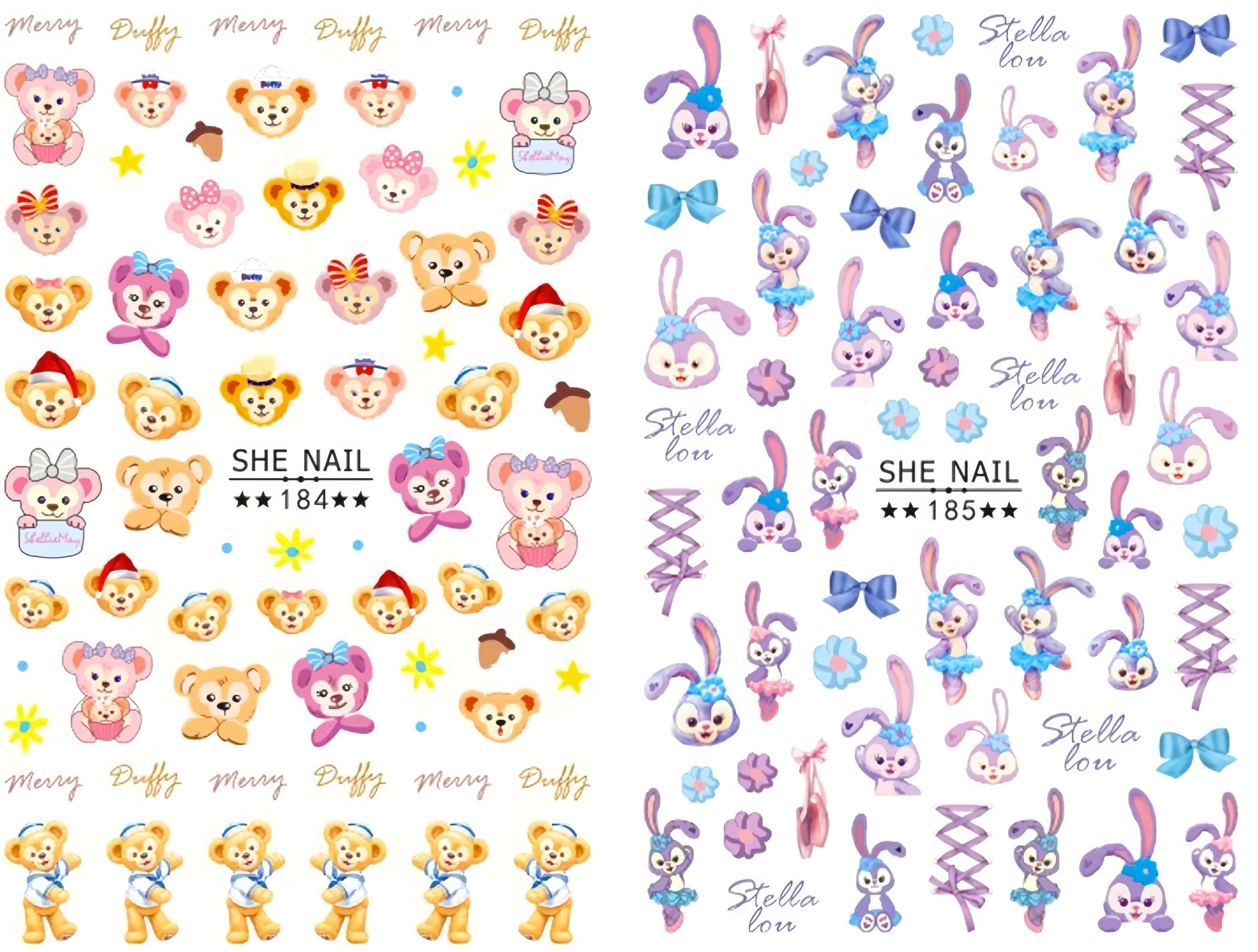 2 шт. наклейка для ногтей с рисунком Диснея аниме Микки и Минни принадлежности