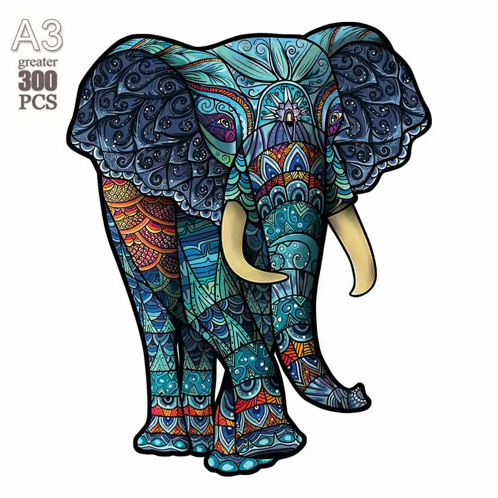 

Пазл деревянный в виде слона для взрослых и детей, 300 шт.