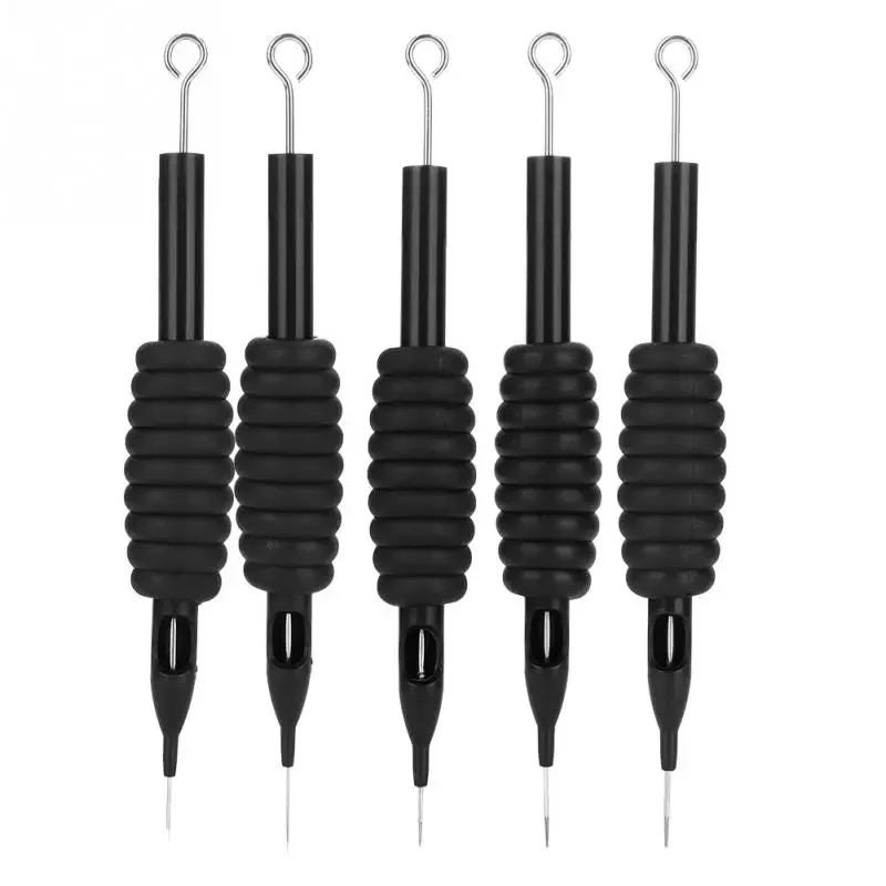 

Одноразовые Стерильные черные тату-ручки, силиконовые ручки для тату-машинки